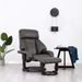 Fauteuil inclinable avec repose pieds simili cuir gris Panky - Photo n°10