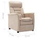 Fauteuil inclinable Crème Similicuir daim 2 - Photo n°9