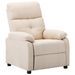 Fauteuil inclinable Crème Tissu 10 - Photo n°1