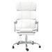 Fauteuil inclinable de bureau Blanc Similicuir - Photo n°3