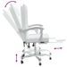 Fauteuil inclinable de bureau Blanc Similicuir - Photo n°8