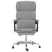 Fauteuil inclinable de bureau Gris clair Tissu - Photo n°3