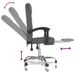 Fauteuil inclinable de bureau Gris foncé Tissu - Photo n°8