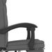 Fauteuil inclinable de bureau Gris foncé Tissu - Photo n°9