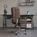 Fauteuil inclinable de bureau Marron Similicuir - Photo n°1