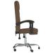 Fauteuil inclinable de bureau Marron Tissu - Photo n°4