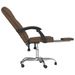 Fauteuil inclinable de bureau Marron Tissu - Photo n°7