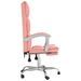 Fauteuil inclinable de bureau Rose Similicuir - Photo n°4