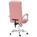 Fauteuil inclinable de bureau Rose Similicuir - Photo n°5