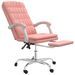 Fauteuil inclinable de bureau Rose Similicuir - Photo n°6