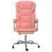 Fauteuil inclinable de bureau Rose Similicuir - Photo n°3