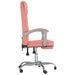 Fauteuil inclinable de bureau Rose Similicuir - Photo n°4