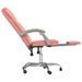 Fauteuil inclinable de bureau Rose Similicuir - Photo n°7