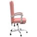 Fauteuil inclinable de bureau Rose Similicuir - Photo n°4