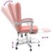 Fauteuil inclinable de bureau Rose Similicuir - Photo n°8