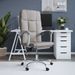 Fauteuil inclinable de bureau Taupe Tissu - Photo n°1