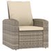 Fauteuil inclinable de jardin avec coussins marron clair rotin - Photo n°1