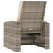 Fauteuil inclinable de jardin avec coussins marron clair rotin - Photo n°5