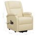 Fauteuil inclinable de massage Crème Similicuir - Photo n°10