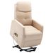 Fauteuil inclinable de massage Crème Tissu 8 - Photo n°1