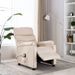 Fauteuil inclinable de massage Crème Tissu 6 - Photo n°1
