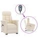 Fauteuil inclinable de massage électrique Beige Microfibre - Photo n°2