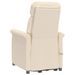 Fauteuil inclinable de massage électrique Beige Microfibre - Photo n°6