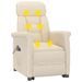 Fauteuil inclinable de massage électrique Beige Microfibre - Photo n°8