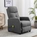 Fauteuil inclinable de massage Gris clair Tissu - Photo n°1