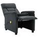 Fauteuil inclinable de massage Gris foncé Similicuir daim - Photo n°4