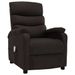 Fauteuil inclinable de massage Marron foncé Tissu 7 - Photo n°1