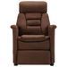 Fauteuil inclinable de massage Marron Similicuir daim 2 - Photo n°4