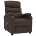 Fauteuil inclinable de massage Marron Tissu 6 - Photo n°1