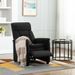 Fauteuil inclinable de massage Noir Similicuir daim - Photo n°2