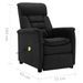 Fauteuil inclinable de massage Noir Similicuir daim - Photo n°9