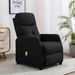 Fauteuil inclinable de massage Noir Tissu 5 - Photo n°1