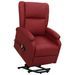 Fauteuil inclinable de massage Rouge bordeaux Similicuir 8 - Photo n°1