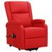 Fauteuil inclinable de massage Rouge Similicuir 6 - Photo n°3