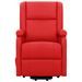 Fauteuil inclinable de massage Rouge Similicuir 6 - Photo n°4