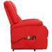 Fauteuil inclinable de massage Rouge Similicuir 6 - Photo n°5