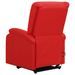 Fauteuil inclinable de massage Rouge Similicuir 6 - Photo n°6