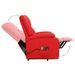 Fauteuil inclinable de massage Rouge Similicuir 6 - Photo n°7