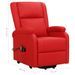 Fauteuil inclinable de massage Rouge Similicuir 6 - Photo n°10