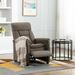 Fauteuil inclinable de massage Taupe Similicuir daim - Photo n°2