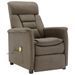 Fauteuil inclinable de massage Taupe Similicuir daim - Photo n°1