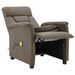 Fauteuil inclinable de massage Taupe Similicuir daim - Photo n°3