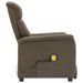 Fauteuil inclinable de massage Taupe Similicuir daim - Photo n°5