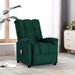 Fauteuil inclinable de massage Vert foncé Tissu 4 - Photo n°1