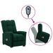Fauteuil inclinable de massage Vert foncé Tissu - Photo n°1
