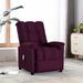 Fauteuil inclinable de massage Violet Tissu 3 - Photo n°1